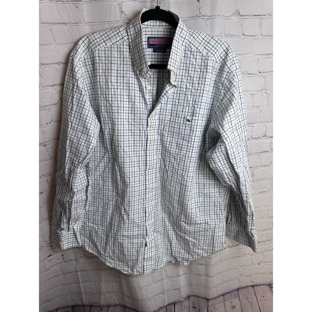 Vineyard Vines Tucker Shirt Plaid Button Down Long Sleeve Cotton Mens L